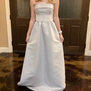 Amsale Strapless Gray Dress